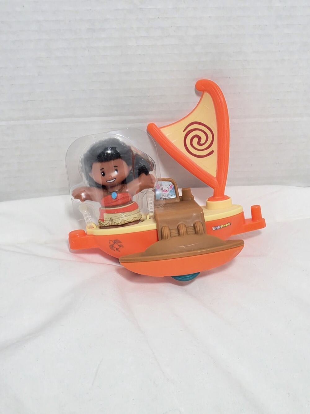 Ficher Price MOANA CANOE on WHEELS Little People DISNEY PRINCESS FLOAT Retired